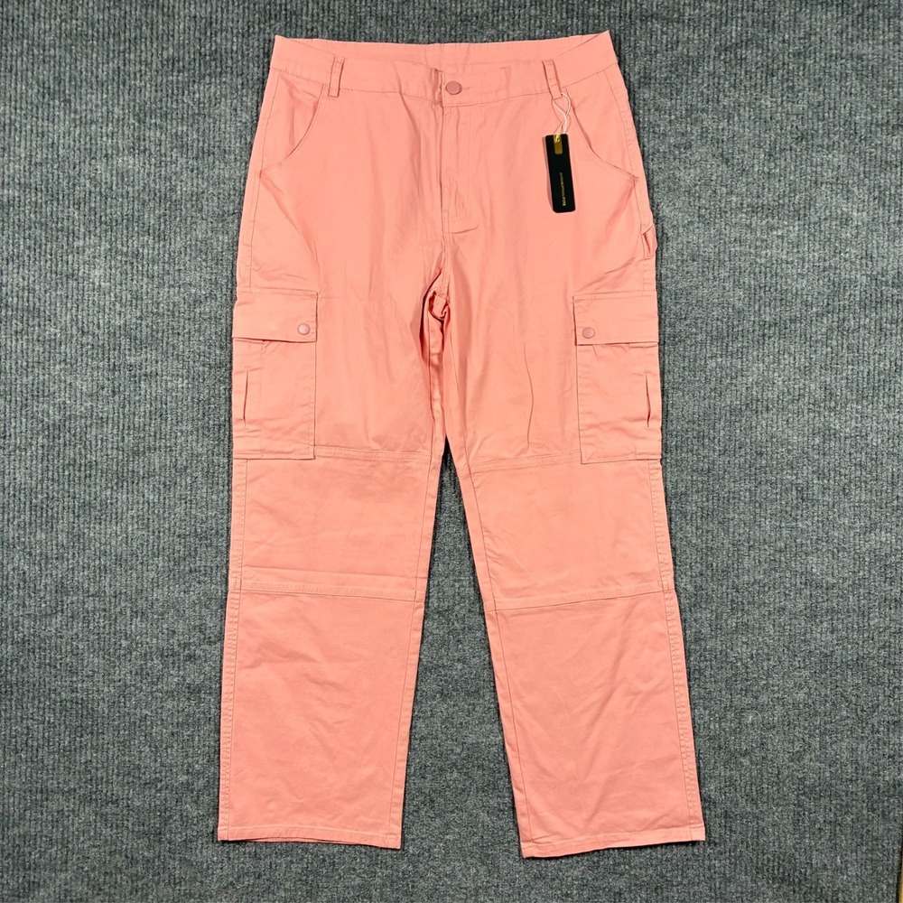 Gilipur Womens Cargo‎ Pants Size 2XL Pink Multi Pockets Outdoor High Rise